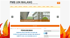 Desktop Screenshot of pmb.uin-malang.ac.id